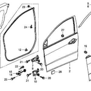 Honda Civic 2006-2011 NSF Door Weatherstrip