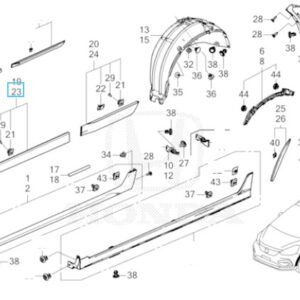 Honda Jazz 2021-2026 NSF Door Moulding