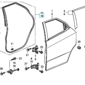 Honda Civic 2006-2011 NSR Door Weatherstrip