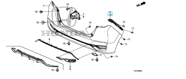 Honda Jazz 2018-2020 LHR Bumper Bracket
