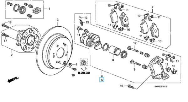 Honda CR-V 2007-2012 NSR Caliper