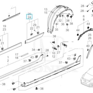 Honda Jazz 2021-2026 NSR Door Moulding