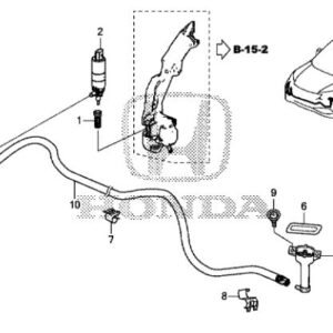 Honda CR-V 2015-2018 Offside Headlight Washer Nozzle