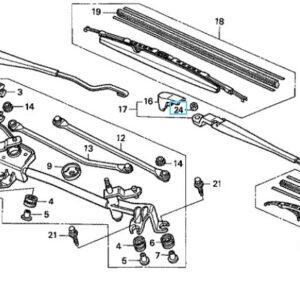 Honda Front Wiper Arm Nut - various models