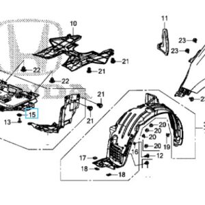 Honda Jazz 2021-2025 Undertray Nut