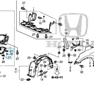 Honda CR-V 2013-2018 Metal Undertray Nut