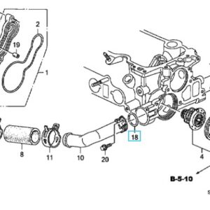Honda Jazz 2002-2008 Coolant Pipe O-Ring