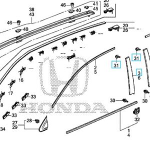 Honda CR-V 2013-2018 Offside Front B Pillar Trim