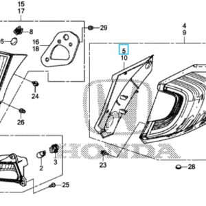 Honda Civic 2015-2016 Offside Tail Light Bezel
