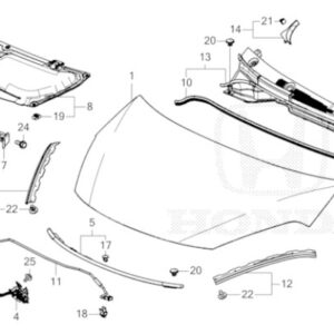 Honda Jazz 2021-2025 Offside Bonnet Hinge