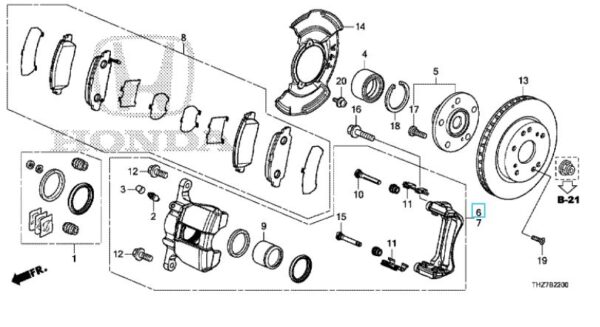 Honda HR-V 2019-2020 OSF Caliper