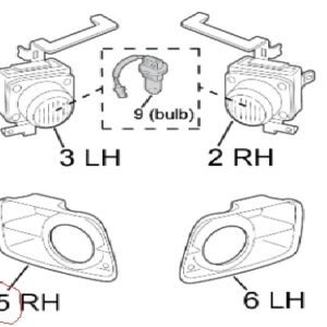 Honda Accord Diesel 2003-2008 Offside Fog Light Surround