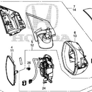 Honda CR-V 2013-2018 Offside Mirror Garnish