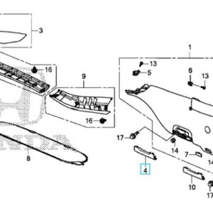 Honda Civic 2017-2021 Offside Tailgate Grip