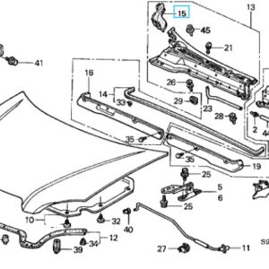 Honda CR-V 2002-2006 Offside Bonnet Hinge Cover