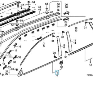Honda CR-V 2013-2018 OSF Scraper Moulding