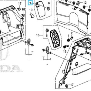 Honda Civic 2012-2016 Offside Boot Pocket Cover