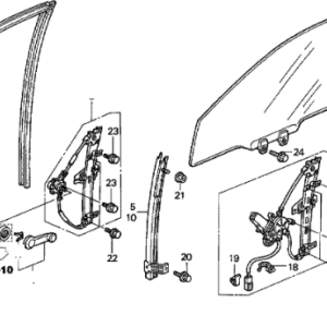 Honda Civic 5 Door 2001-2005 Offside Window Runchannel