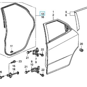 Honda Civic 2006-2011 OSR Door Weatherstrip