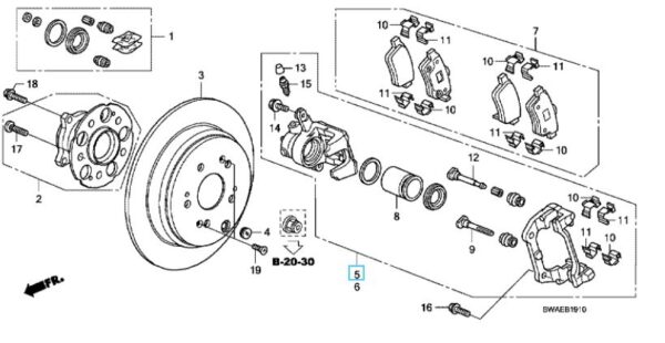 Honda CR-V 2007-2012 OSR Caliper