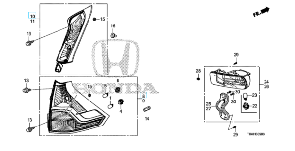 Honda CR-V 2013-2018 OSR Bottom Tail Light