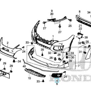 Honda Civic Type R 2015-2016 Offside Fog Light Surround
