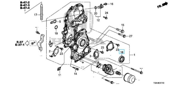 Honda Front Crankshaft Oil Seal - Various Diesel Models