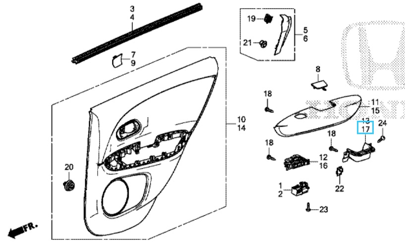 Honda HR-V 2019-2020 NSR Door Card Pull Pocket