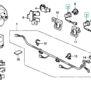 Honda CR-V EX 2010-2012 Rear Central Parking Sensor Unpainted
