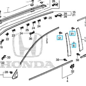 Honda CR-V 2013-2018 Nearside Front B Pillar Trim