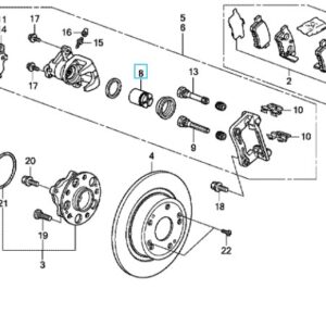 Honda Accord 2009-2015 Rear Caliper Piston
