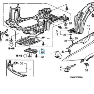 Honda Civic 2006-2011 Nearside Undertray Safety Plate