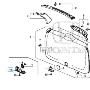 Honda CR-V 2013-2018 Tailgate Lining Pull Pocket