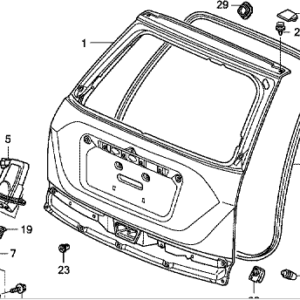 Honda CR-V 2007-2012 UPPER TAILGATE GARNISH RH