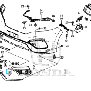 Honda Jazz 2018-2020 RHF Lower Bumper Moulding