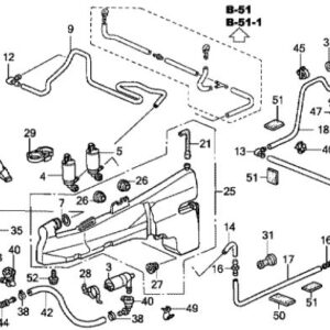 Honda CR-V 2001-2006 Rear Washer Bellows