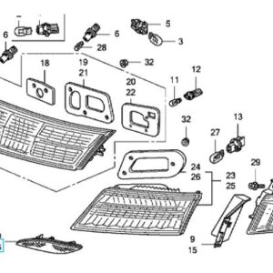 Honda Civic 5 Door 2006-2011 NSR Reflector