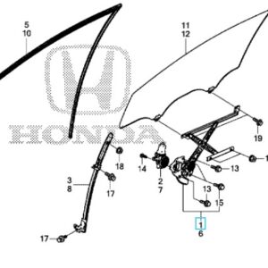 Honda Civic 2012-2016 OSF Window Regulator