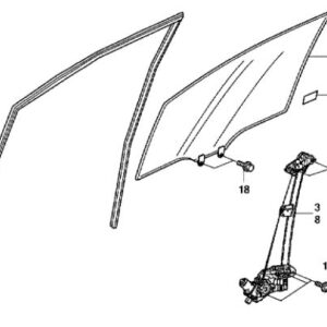 Honda Jazz OSF Window Runchannel