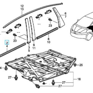 Honda Jazz 2009-2015 OSF Scraper Moulding