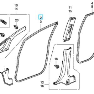 Honda Jazz 2009-2012 OSF Door Aperture Seal