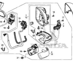 Honda Jazz 2016-2019 Offside Mirror Cover