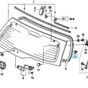 Honda CR-V 2002-2006 Rear Hatch Glass Stopper