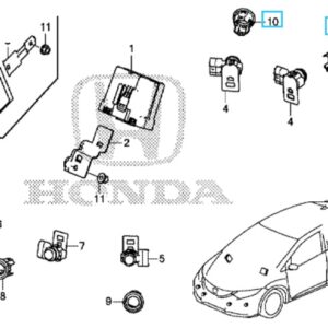 Honda Civic 2015-2016 Rear Parking Sensor Surround