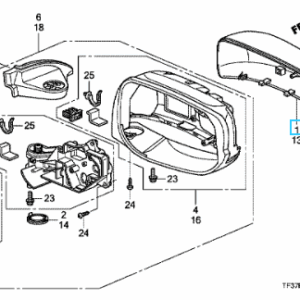 Honda Jazz 2009-2014  RH Mirror Cap