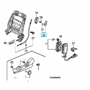 Honda Jazz 2002-2008 Seat Knob Assy LH