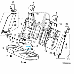 Honda Various Models  Flange Bolt 6mm x 22mm