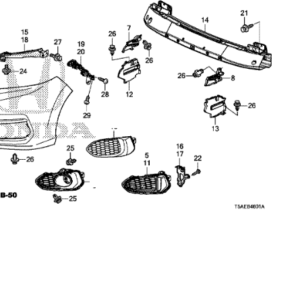 Honda Jazz 2019-2020 Front tow eye cover