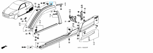 Honda Insight Upper Pillar Clip