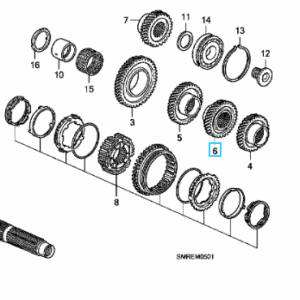 Honda Civic 3DR 2001-2011 Countershaft Fourth Gear
